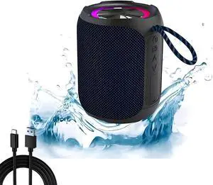 Flying Speaker, Flying Bluetooth Speaker, Parlante Portatil, Portable Wireless Bluetooth Speaker, 50w Peak Stereo Sound Shower Speaker, IPX7 Waterproof Outdoor Speaker with Deep Bass RGB Lights(1PCS)
