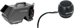 Audiosavings Bundle: Eliminator American DJ BUBBLETRON EX Bubble Machine Bundle with Rockville RPB2-BLACK Handheld Wireless Portable Bluetooth Speaker Great Sound (2 Items)