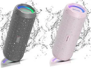 RIENOK 2 Pack Portable Bluetooth Speaker 30W Dual Pairing True Wireless Stereo HD Sound IPX7 Waterproof Outdoor Sport Shower Wireless Speaker Bluetooth 5.3 for Home Party