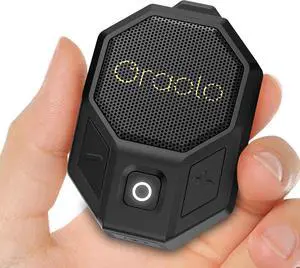 Oraolo Clip-On Portable Speaker Wearable Speaker Bluetooth 5.4, Mini Speakers for Hands-Free Calls, Built-in Mic, Stereo Sound, IPX6 Water Resistance, 12H Playtime, Wireless Speakers for Outdoor