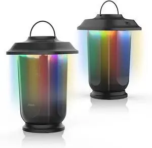 Bluetooth Speaker with LED Lights, Wireless Loud Stereo Sound Lantern Speakers, TWS True Wireless Stereo Pairing Patio Speakers