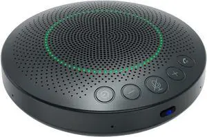 Wireless Conference Speaker with 6 AI Noise Cancelling Microphones, 360° Voice Pickup, Bluetooth/USB Connectivity for Zoom/Teams/Skype, Plug-and-Play for Home Office, Meetings & Online Classes