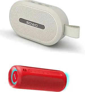 SOWO Wireless Bluetooth Speaker, Ultra Portable Magnetic Speaker, Coverless IP67 Waterproof Design, 24 H Playtime, Small Speaker with Pro Sound, for Indoors, Outdoors, Hiking and Golf Speaker