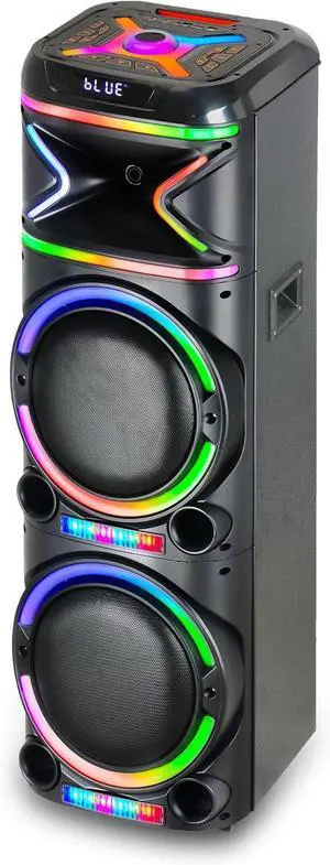 AL-212 Wireless Bluetooth Speaker with LED Lighting - Portable Speaker with Dual 12'' of Blazing Power - High-Fidelity Sound - 10M(33ft) Wireless Range,for Home/Party/Outdoor,Gift