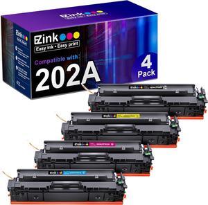 E-Z Ink 202A Compatible Toner Cartridge Replacement for HP 202A 202X CF500X CF500A to use with Color Laserjet Pro MFP M281fdw M281cdw M281fdn M254dw M254 M281 (Black Cyan Yellow Magenta, 4-Pack)