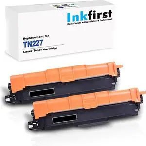 2 Inkfirst Black Toner Cartridge TN227BK TN-227 BK TN223BK TN-223 BK [with CHIP] Compatible Remanufactured for Brother TN227 High Yield HL-L3210CW HL-L3230CDW HL-L3270CDW HL-L3290CDW MFC-L3710