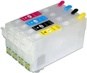 INKXPRO Remanufactured Empty Cartridges with Single-use Chip for Epson 822XL 822 XL Fit for Workforce Pro WF-3820 WF-4820 WF-4830 WF-4834 Printer for Regular or Sublimation Printing (BK+C+M+Y)