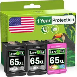 Limeink 65XL Black Color Combo Remanufactured Ink Cartridge Replacement for HP Ink 65 HP65 XL HP65XL for Envy 5055 5052 5010 5070 5014 Deskjet 3755 3772 2600 3752 2652 2655 2622 2640 Printers, 3pk Limeink 65XL Black Color Combo Remanufactured Ink Cartridge Replacement for HP Ink 65 HP65 XL HP65XL for Envy 5055 5052 5010 5070 5014 Deskjet 3755 3772 2600 3752 2652 2655 2622 2640 Printers, 3pk
