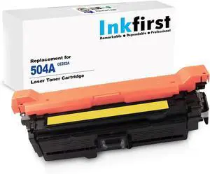 Inkfirst Compatible Yellow Toner Cartridges Replacement for HP CE252A 504A Color Laserjet Pro CP3525N CP3525DN CP3525X CM3530 MFP CM3530fs MFP