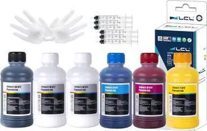 LCL Premium DTF Ink 1500ML-DTF Transfer Ink for PET Film, Refill for DTF Printers ET-8550, XP-15000, L1800, L805, R1390, R2400, Heat Transfer Printing Direct to Film (250ml x 6, CMYK 2Wh)