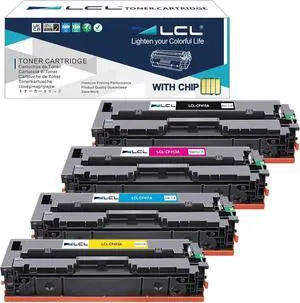 LCL Compatible 410A Toner Cartridge Replacement for HP 410A 410X 410 CF410A CF411A CF412A CF413A for Color Laserjet Pro M477fnw M477fdn M477fdnw M452dn M452dw M452nw M377dw Printer (4-Pack,KCMY)