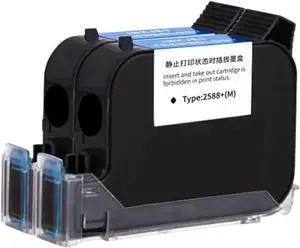2588 2588+ 2588+M 12.7mm Eco Solvent Fast Dry Quick-Drying Colorful Ink Cartridge Compatible with Handheld Inkjet Printer(1 Black cartridges)