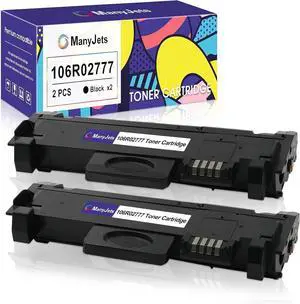 ManyJets Compatible Toner Cartridge Replacement for Xerox 106R02777 Black Toner Cartridge,Work with Xerox WorkCentre 3215 3215NI 3225 3225DNI Phaser 3260 3260DI 3260DNI 3052 (Black,2-Pack)