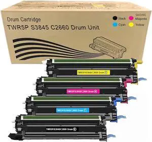 TWR5P C3765 C2660 S3845 S3840 Drum Cartridge Replacement for Dell 331-8434 with S3840 S3840cdn S3845 S3845cdn C2660 C2660dn C2665 C2665dnf C3760n C3760dn C3765dnf