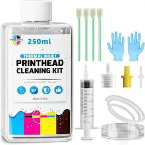 Poschink 250ml Printhead Cleaning Kit for HP OfficeJet Pro 8610 8600 8620 950/951 6700 8025 7612 7740 8710 6600 8020 6978 6830 8715 etc., Print Head Cleaner Solution for HP Thermal Inkjet Printers