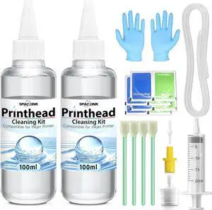Printhead Cleaning kit 200mL for E pson Printer, Printer Cleaning Kit for HP, Print Head Cleaning Kit for Canon, Inkjet Printer Nozzle Cleaning Kit for Brother