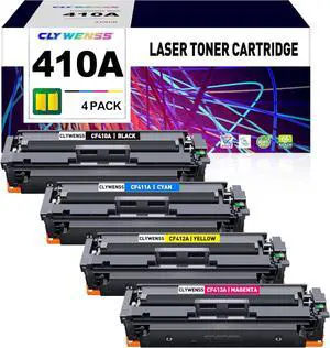 CF410A 410A Toner Cartridge 4 Pack Replacement for HP 410A CF410A for Color Pro M452dn M452dw M452nw MFP M477fdw M477fdn M477fnw M377dw Printer (Black/Cyan/Magenta/Yellow, 4-Pack) CF410A 410A Toner Cartridge 4 Pack Replacement for HP 410A CF410A for Color Pro M452dn M452dw M452nw MFP M477fdw M477fdn M477fnw M377dw Printer (Black/Cyan/Magenta/Yellow, 4-Pack)