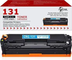 LENKTOR 131 Toner Cartridge Cyan Replacement for Canon Toner Cartridge CRG-131 CRG131 ImageCLASS MF8280Cw MF620C MF624Cw MF628Cw MF8050Cn MF8080Cw Printer Ink 1 Pack