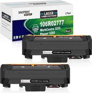 SINOPRINT Compatible Toner Cartridge Replacement for Xerox 106R02777 Phaser 3260 3260DI 3260DNI 3052 WorkCentre 3215 3215NI 3225 3225DNI - (Black, 2-Pack)