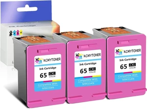 65XL Tri-Color Ink Cartridges Replacement for HP 65 XL N9K03AN High Yield use with Deskjet 2655 2652 3755 3772 3700 3722 3752 2600 2622 Envy 5055 5000 5070 5052 5014 Printer, 3 Pack 65XL Tri-Color Ink Cartridges Replacement for HP 65 XL N9K03AN High Yield use with Deskjet 2655 2652 3755 3772 3700 3722 3752 2600 2622 Envy 5055 5000 5070 5052 5014 Printer, 3 Pack