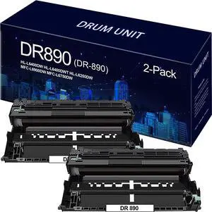 (High Yield) 2 Pack Compatible DR890 DR-890 DR 890 Drum Unit Replacement for Brother HL-L6400DW HL-L6400DWT HL-L6250DW MFC-L6900DW MFC-L6750DW Drum Printer. (High Yield) 2 Pack Compatible DR890 DR-890 DR 890 Drum Unit Replacement for Brother HL-L6400DW HL-L6400DWT HL-L6250DW MFC-L6900DW MFC-L6750DW Drum Printer.