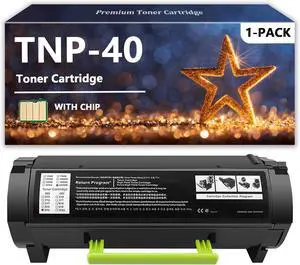TNP40 Toner Cartridges Compatible for Konica Minolta TNP40 TNP-40 A6WN01F Toner for Bizhub 4020 Printers, 1 Pack