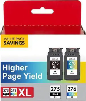 275 276 XL Compatible for Canon 275 276 Ink Cartridges for Canon Ink 275 and 276 Inktrack for Canon Printer Ink 275 276 PIXMA TR4720 TR4723 TS3720 TS3500 TS3520 TS3522 TR4722 All-in-One Inkjet