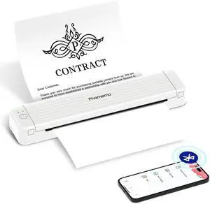 Phomemo P831 Portable Thermal Printer, Bluetooth Thermal Printer Support 8.5"x11" US Letter & A4 Regular Copy Paper, Wireless Mobile Printer for Travel, Home, Office, Business, 300 dpi