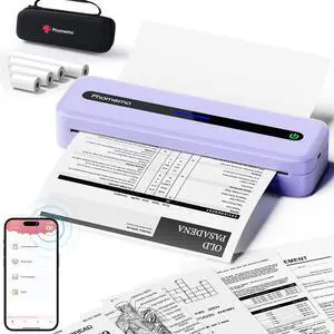 Phomemo Upgraded M832 Portable Printer Kit, Inkless Thermal Printer Supports US Letter & A4 Size, for Home, Office, Travel, Business, Compatible with Phone, Tablet & Laptop