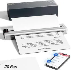 Phomemo Ultra-Light Q302 Portable Thermal Printer, Wireless Bluetooth Printer Supports WiFi Remote Printing, Inkless Thermal Printer for Business/Office/Travel/Home