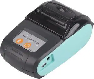 Thermal Receipt Printer, ASHATA Portable Direct Receipt Printer,58 mm Thermal Bill Printer for Taxi Bill/Restaurant/Shop/Home/Business110-240 V (Blue)