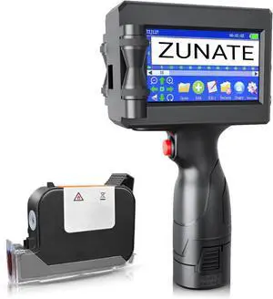 Handheld Inkjet Printer Kit - Portable Inkjet Printer with Cartridge & 4.3 Inch Touchscreen, Adjustable Height from 2-12.7mm, Ideal for Label and Logo Printing, Compact Design