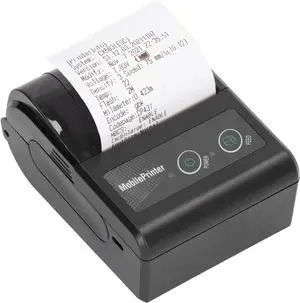 Portable Receipt Printer, Thermal Receipt Printer, 57mm Bluetooth Receipt Printer, USB Smartphone Control 200dpi Resolution Label Printer with 1 Roll Printer Paper, Support Android iOS