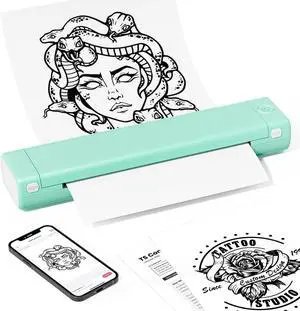 Phomemo M08F Portable Printer Wireless for Travel, Thermal Inkless Printer Support 8.5'' x 11'' US Letter Thermal Paper, Compatible with Android/iOS Phone & Laptop