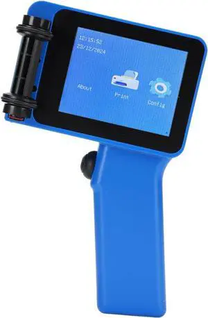 Handheld Inkjet Printer Gun, HD LED 4.3 Inch Touch Screen Inkjet Coder for Supermarket Express, Barcode QRcode Batch Number Logo Date Printing Machine for Wood, Cardboard,