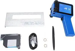 Handheld Inkjet Printer, Gun Portable Inkjet Coder with 4.3 Inch HD Touch Screen Smart Quad Core CPU High Capacity Battery for Supermarket Express Warehouse Logistics Printing on W