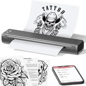 Itari Portable Thermal Printer, Inkless Printer, Thermal Printer for Business Trip, M08F Bluetooth Support 8.5 x 11 US Letter Thermal Paper for Mobile & Laptop, Travel, Home, Office, Business