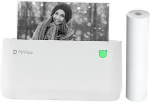 A9 MAX Mini Thermal Printer 203dpi Portable BT Wireless Photo Mobile Printer Inkless Printing Receipt Label Maker Sticker Support 107mm/77mm/57mm Paper Width Compatible with Android iOS Wind QINQUAN