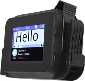 Generic Handheld Inkjet Printer, Handheld Printer Inkjet Pocket Adjustable Printing Height 0.1 0.5in/1in Touch Screen Coder with Fast (Black)