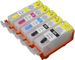 5color Refillable Ink Cartridges Compatible with IP4820 IP4920 MX882 MG5120 MG5220 IX6520 IX6220 MG5320 MX892 Printers