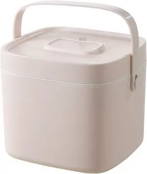 Family First Aid Box, Portable Medicine Chest with Locking Lid, PP Plastic Medicine Storage Box, Lidded Storage Case with Handle, Blue/Pink/White