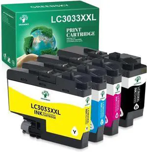 Compatible 4-Pack Ink Cartridges for LC3033 LC3033 XXL MFC-J995DW MFC-J805DW Printer