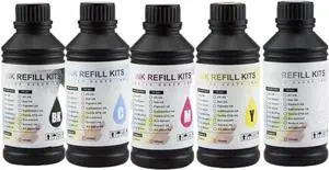 500ML LED Hard Ink Compatible with L800 L805 L1800 R290 R330 1390 1400 1410 1500W DX5 DX7 Flatbed Printers(Hard Ink-Y)