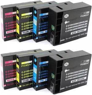 2700XL PGI 2700 PGI 2700XL Color Ink Cartridge for MAXIFY IB4070 MB5070 Printer(2 Set)