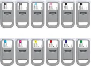 700ml PFI1700 PFI-1700 Compatible Ink Cartridge with Pigment Ink and One Time Use Chip Works with Pro 2000 4000 4000s 6000 Printers(CO)