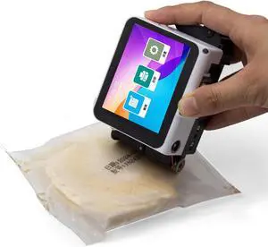 Handheld Inkjet Printer, Portable Inkjet Coding Machine with 3.2 Inches Touch Screen, 2-12.7mm Printing Height and 1-3 Lines Number Print Lines Adjust, Supports Multiple Languages, for Logistics