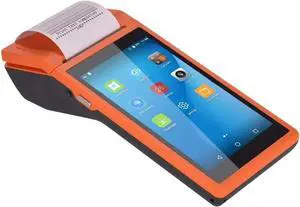 Thermal Printer PDA POS Terminal Receipt Printer Handheld Bluetooth WiFi 3G Data Collector Portable All in One Easy to Use(Orange)