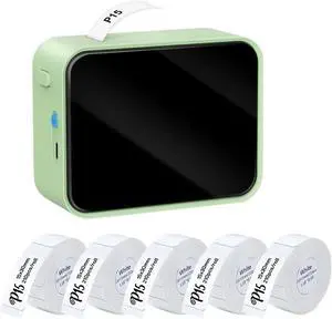 Thermal Printer P15 Label Printer Mini Bluetooth Thermal Labeling Machine Portable Labeler Easy to Use(Printer Set 4)