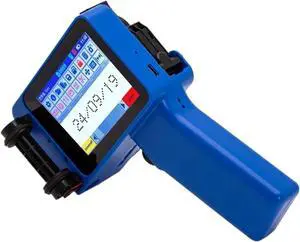 12.7mm Multi-Languages Portable Handheld Inkjet Printer Text QR Code Batch Number Logo Image Date Printing Machine with Ink Wide Coding Applications(Printer-1 Black Ink)