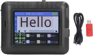 Handheld Inkjet Printer Portable Multilingual 3.5in LED Touch Screen Rechargeable Code Printer for Printing on Wood Clothing Paper Cartons Glass Steel Plastic Aluminum Foil Cables